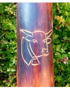 Boufadou en bois avec gravure Vache